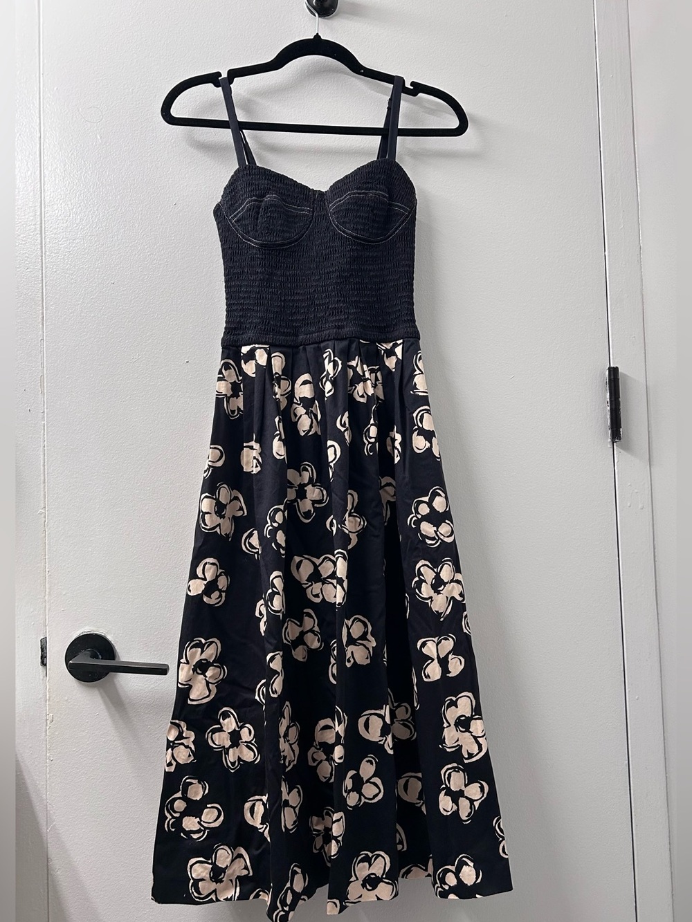Marina Moscone Midi Dress in Black and Cream - Picture 3 of 6